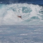 Bodysurfer at Pipeline Jan 22, 2014